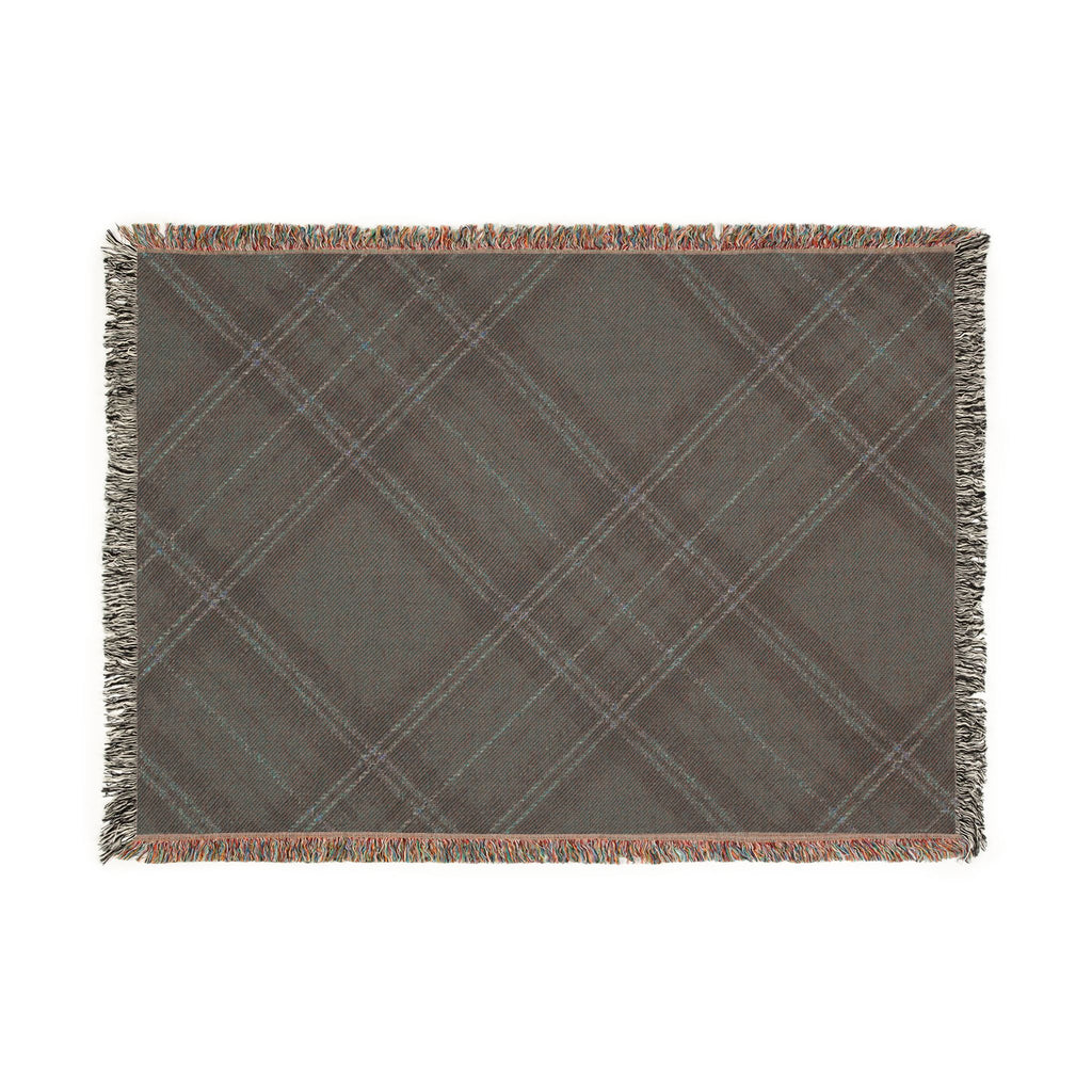Plaid Woven Blanket — Cozy Red & Gray Tartan Throw for Living Room, Holiday Gift