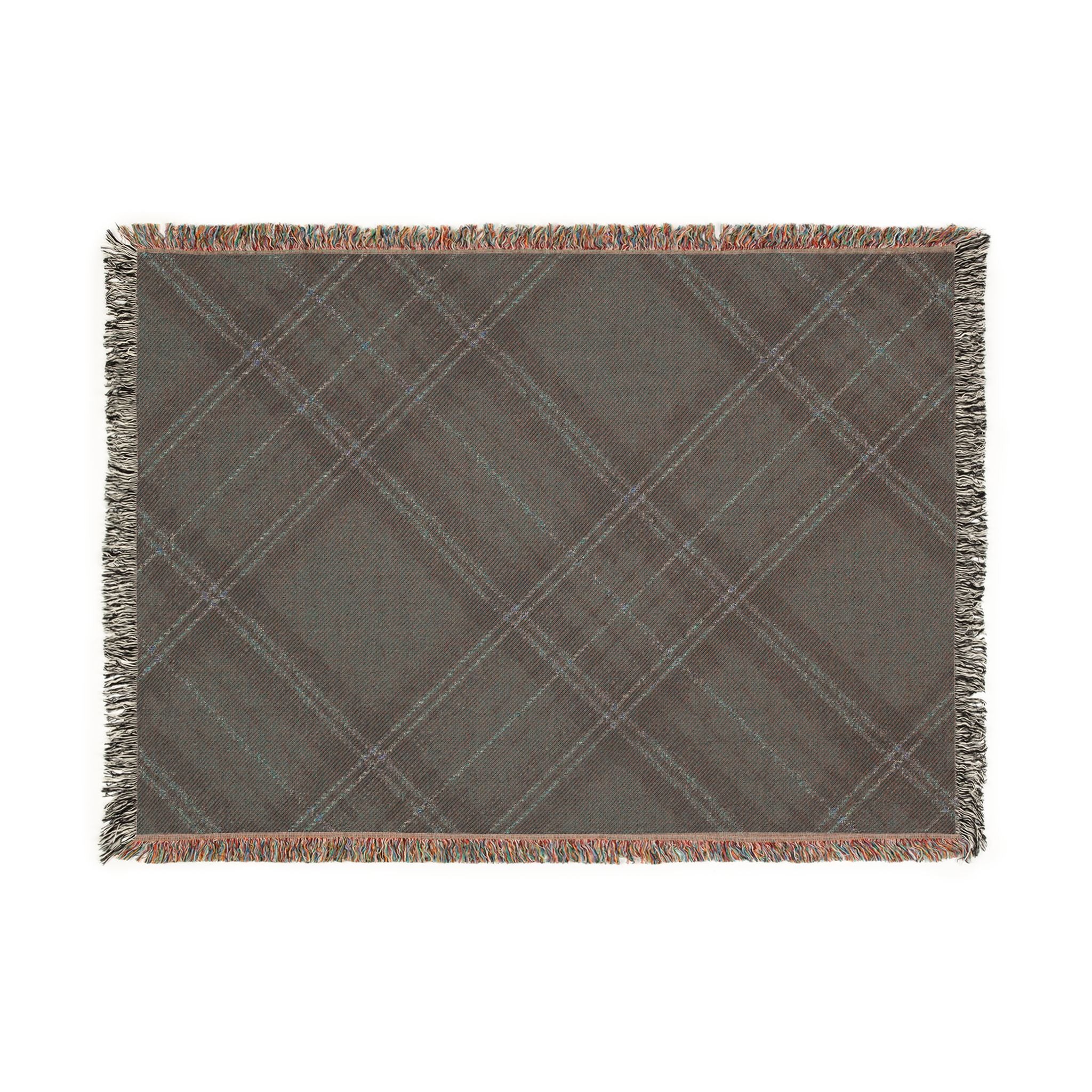 Plaid Woven Blanket — Cozy Red & Gray Tartan Throw for Living Room, Holiday Gift