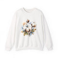 Cotton Blossom Crewneck Sweatshirt — Watercolor Cotton Plant Design