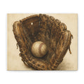 Vintage Baseball Glove Canvas Print — Stretched Matte Wall Art