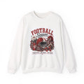 Football Season Crewneck Sweatshirt — Vintage Helmet & Pom-Poms Graphic