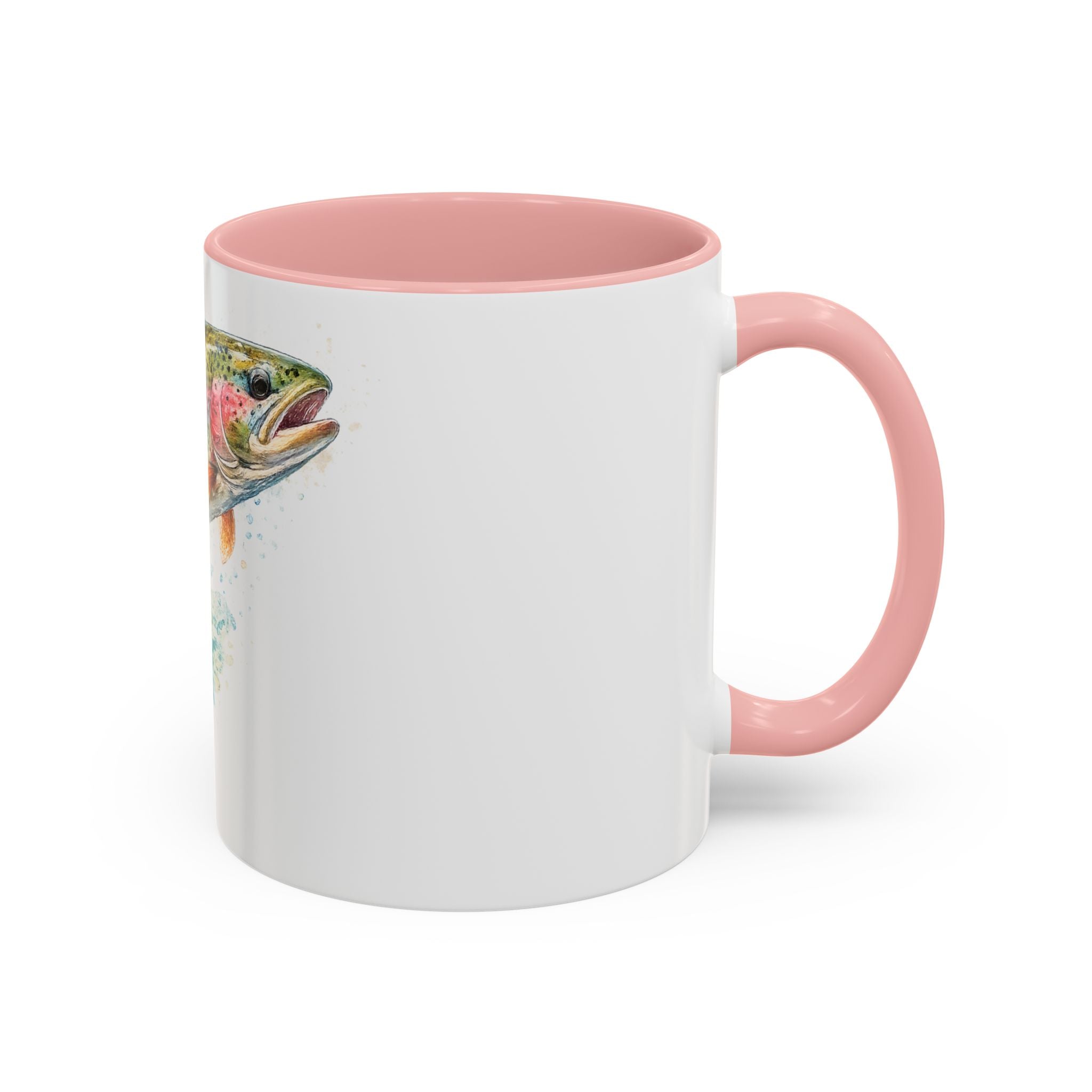 Rainbow Trout Coffee Mug — Watercolor Fish Accent Mug for Anglers