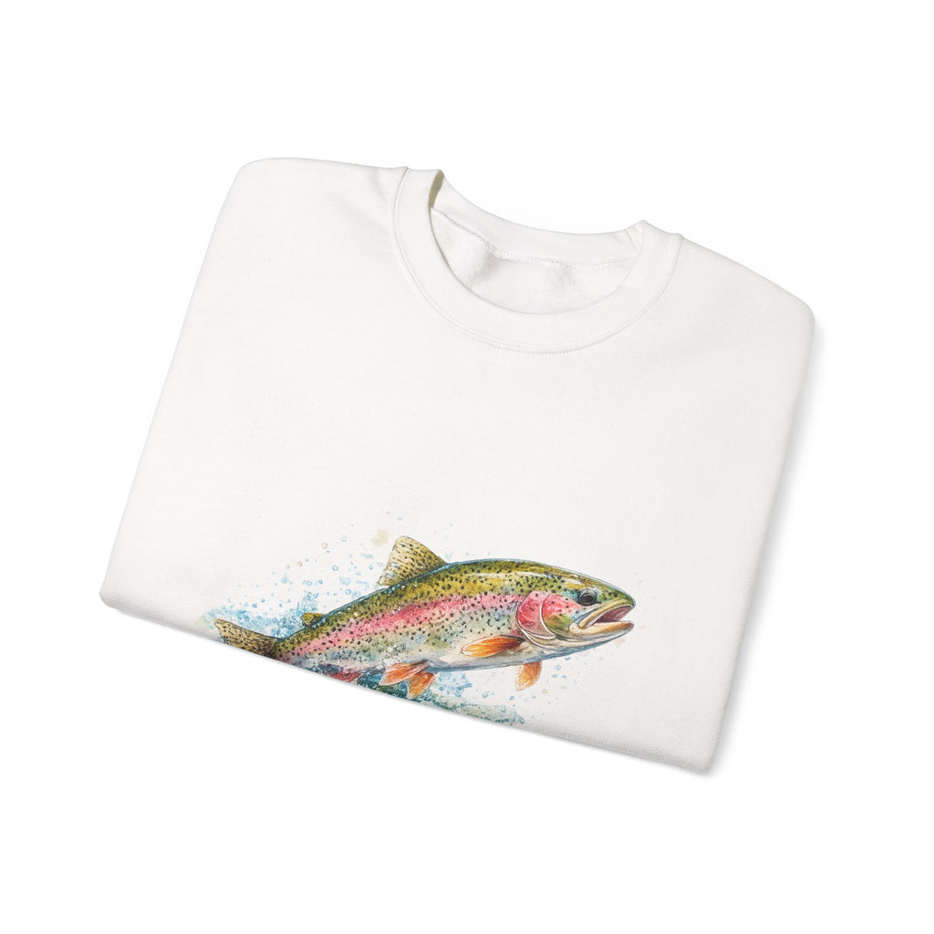 Rainbow Trout Crewneck Sweatshirt — Watercolor