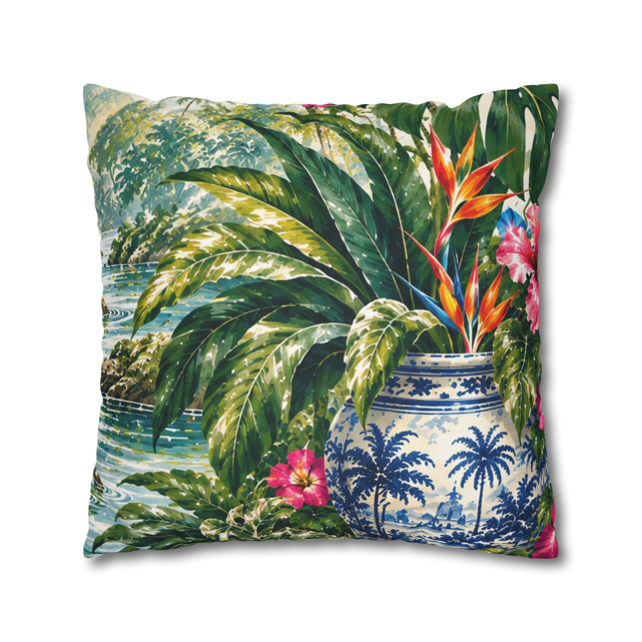 Spun Polyester Square Pillowcase