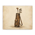 Vintage Golf Bag Canvas Wall Art — Matte Stretched 1.25"