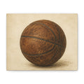 Vintage Basketball Canvas Print — Rustic Sports Wall Art