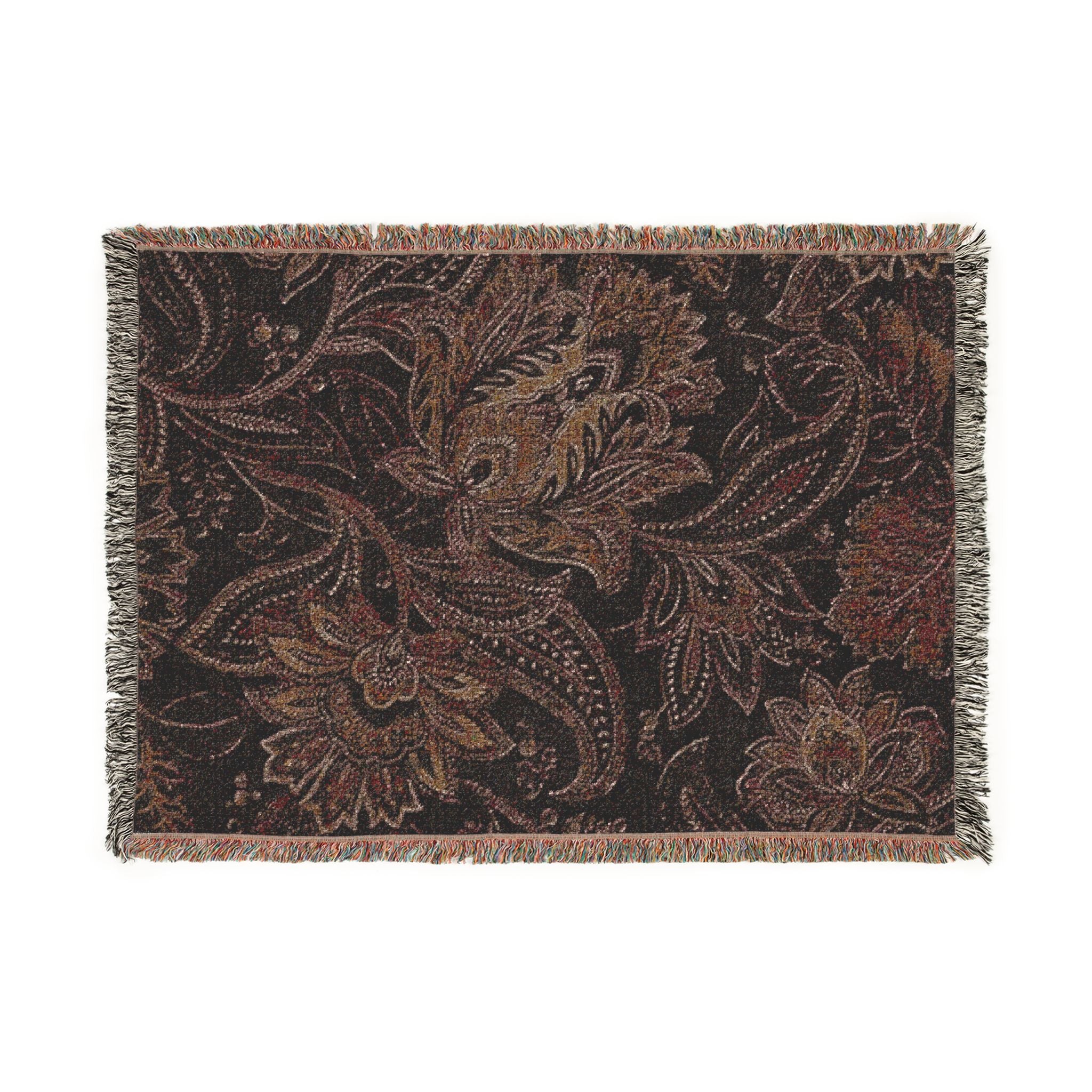 Vintage Paisley Woven Blanket