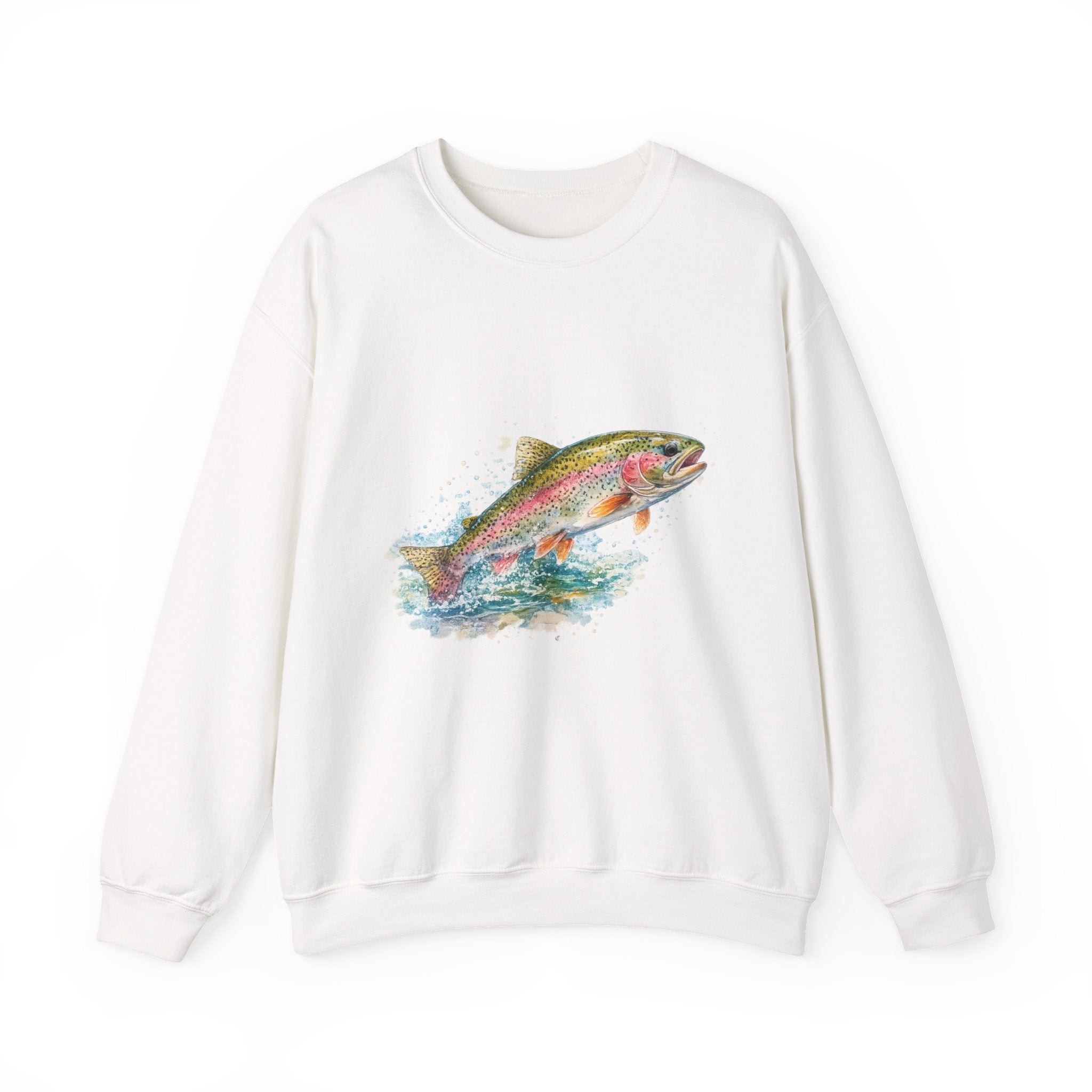 Rainbow Trout Crewneck Sweatshirt — Watercolor