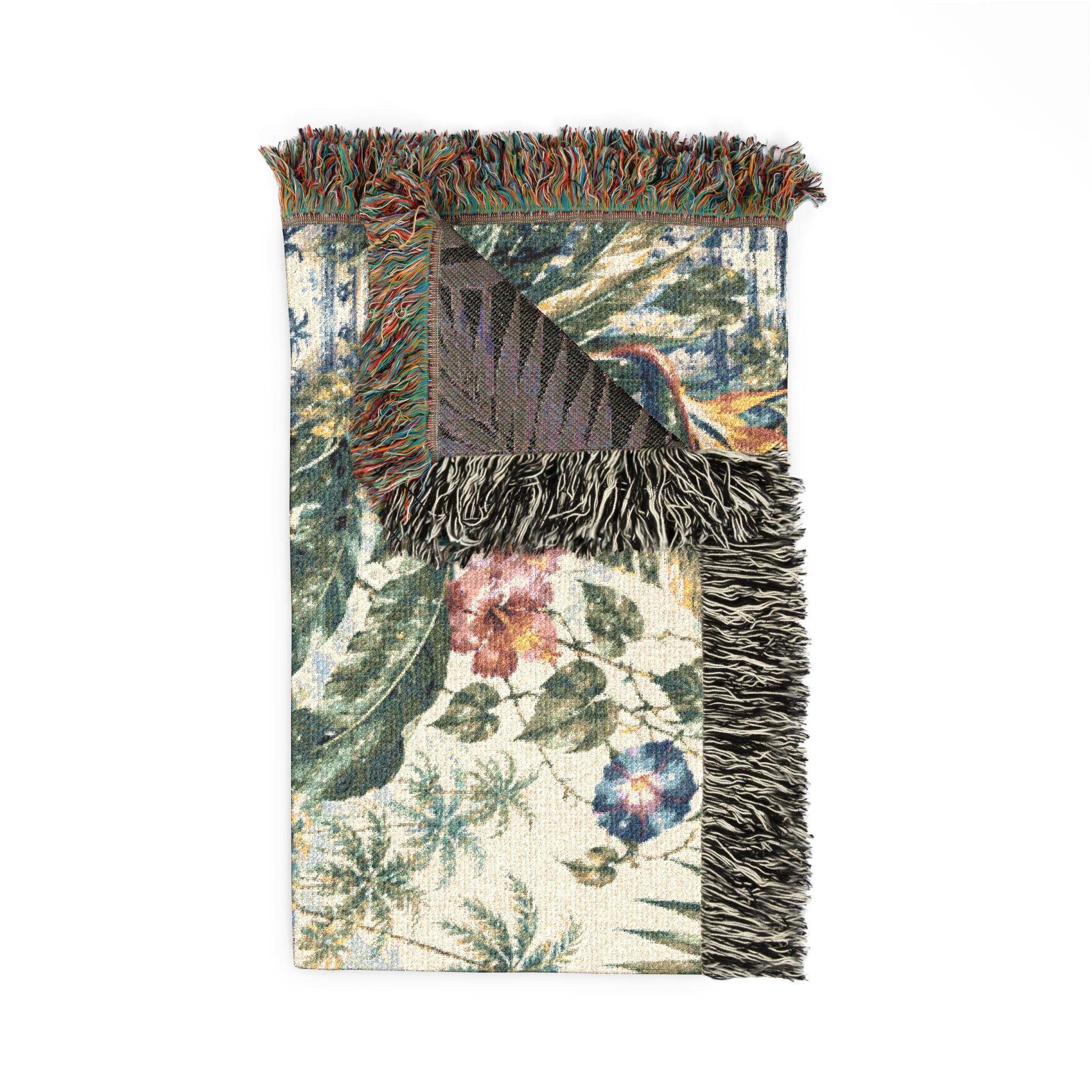 Tropical Leopard Woven Blanket 100% Cotton