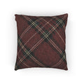 Plaid Woven Pillow - Cozy Rust Tartan Throw Pillow