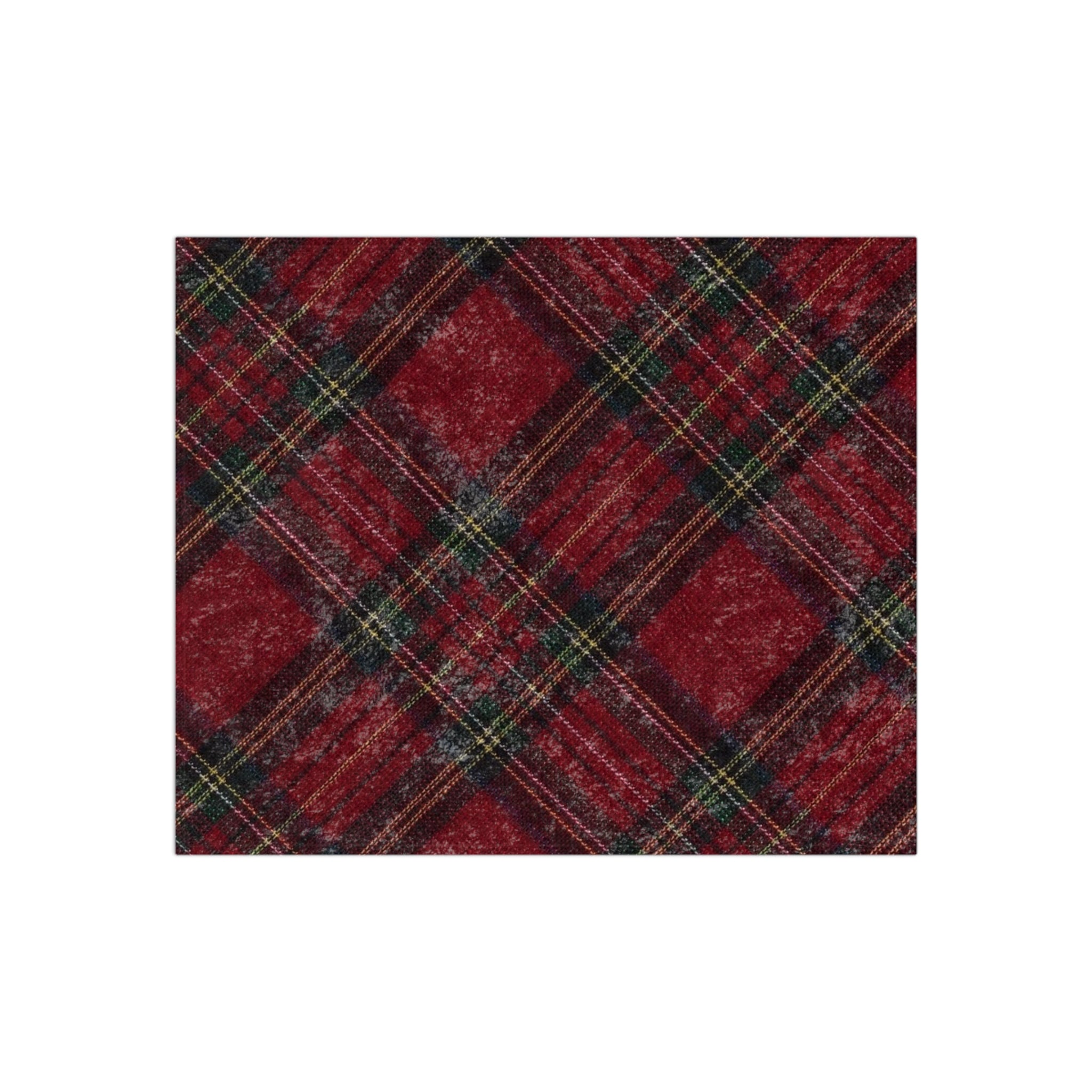 Crushed Velvet Red Plaid Blanket — Cozy Tartan Throw for Christmas & Home Decor
