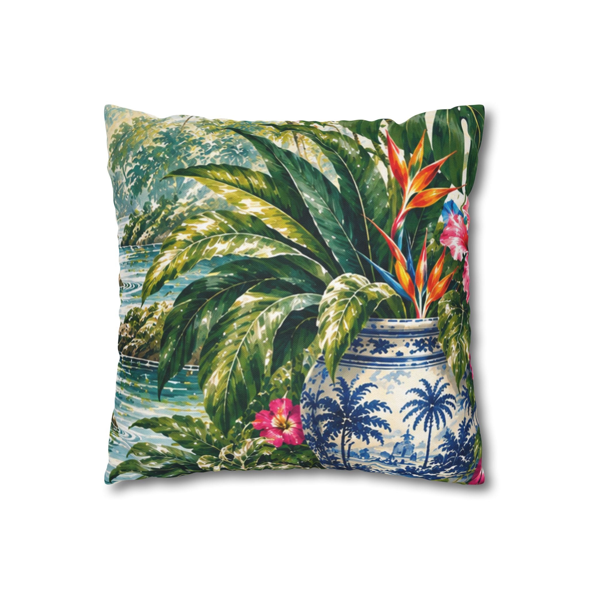 Spun Polyester Square Pillowcase