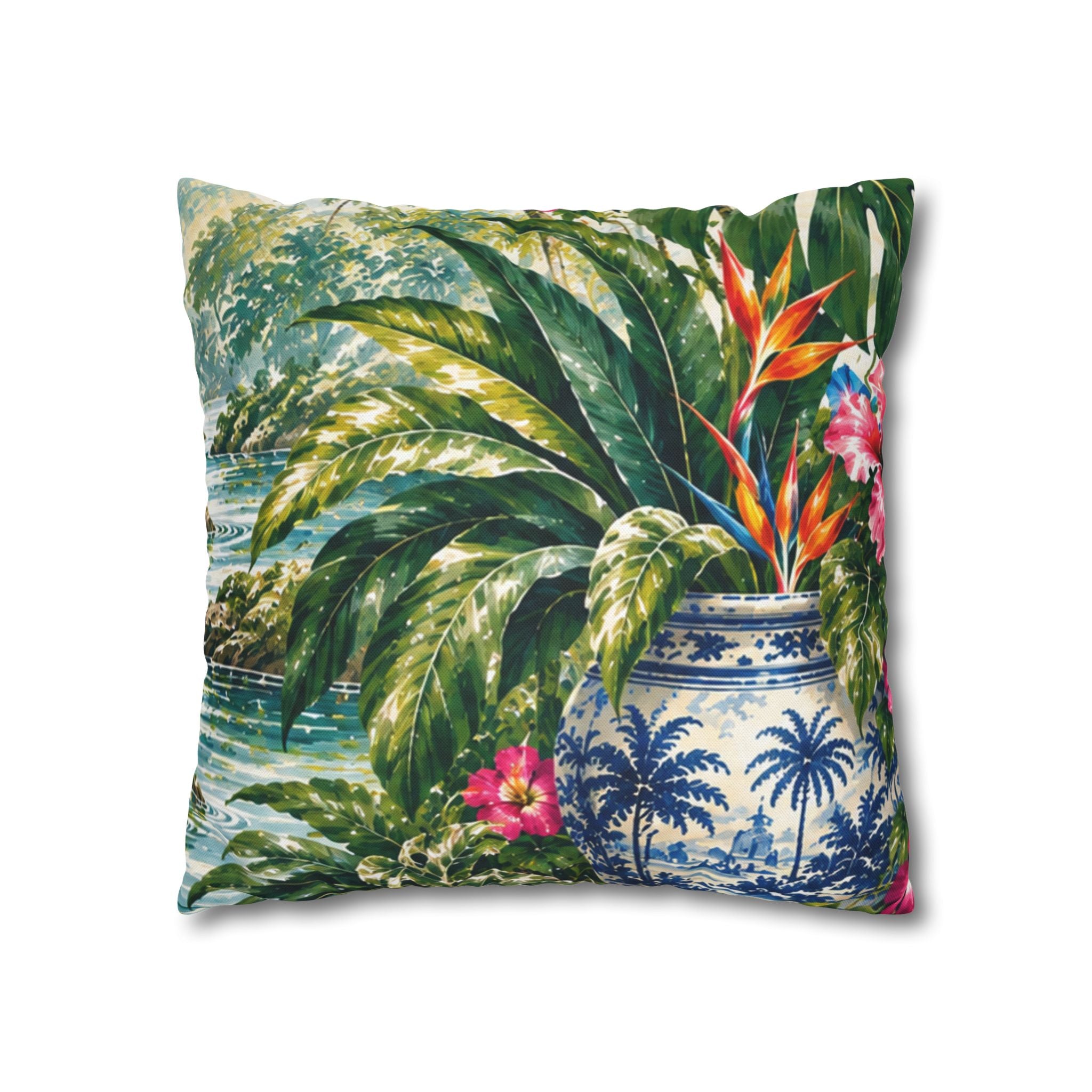 Spun Polyester Square Pillowcase