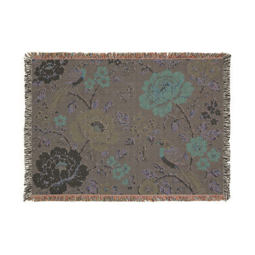 Verdant Chinoiserie Woven Throw