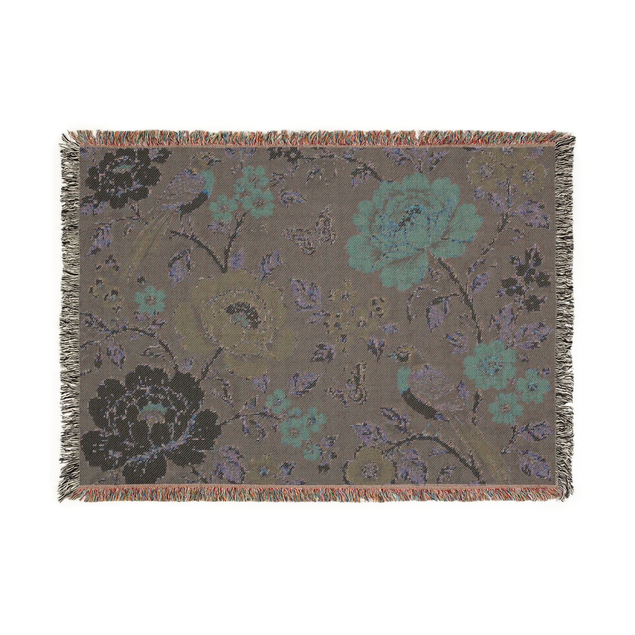 Verdant Chinoiserie Woven Throw