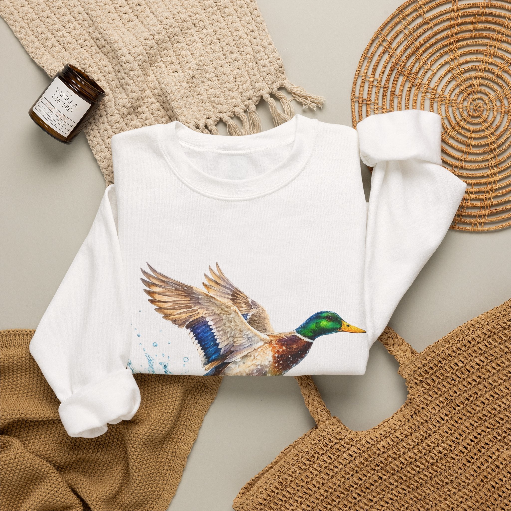 Mallard Sweatshirt — Watercolor