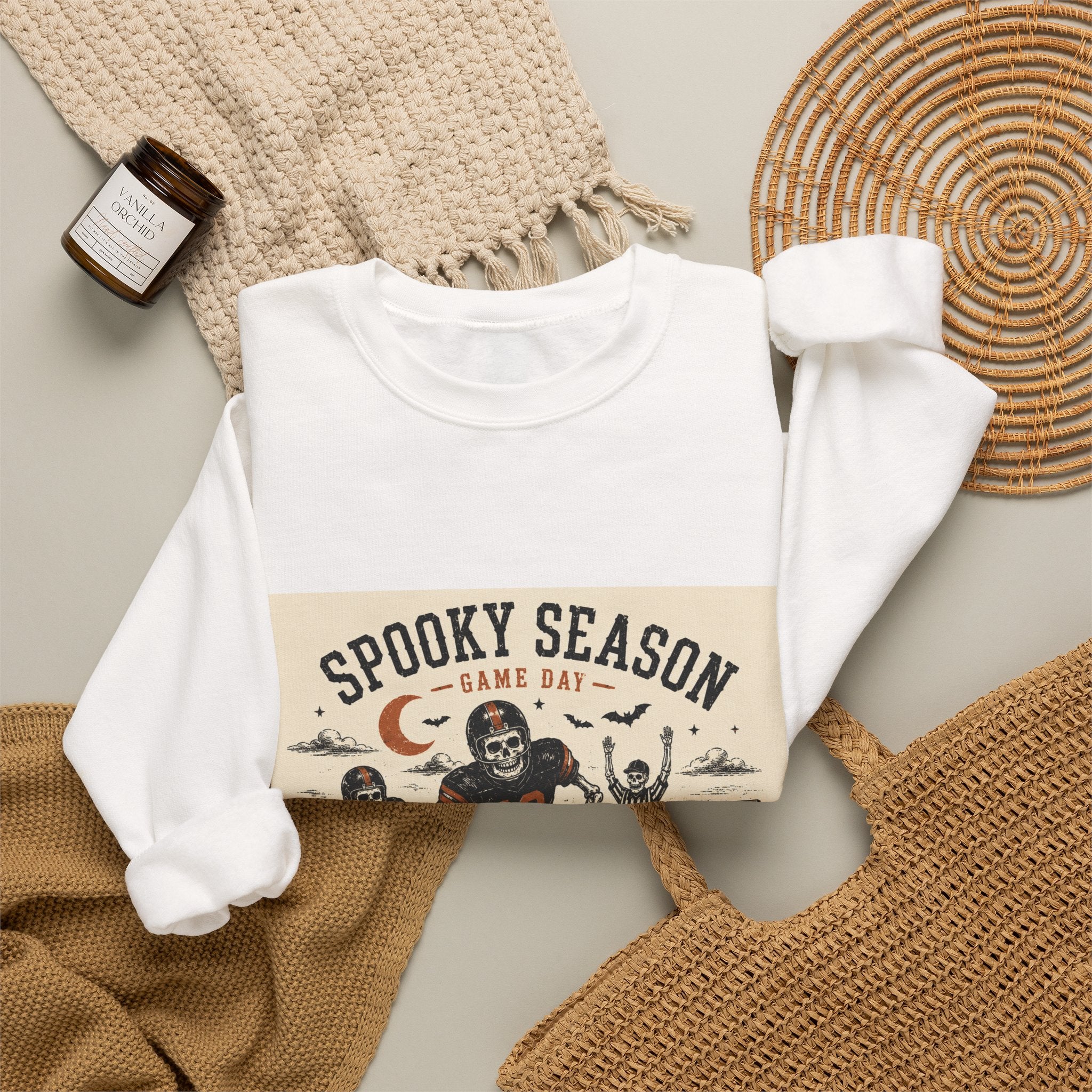 Spooky Season Game Day Crewneck Sweatshirt