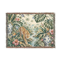 Tropical Leopard Woven Blanket 100% Cotton