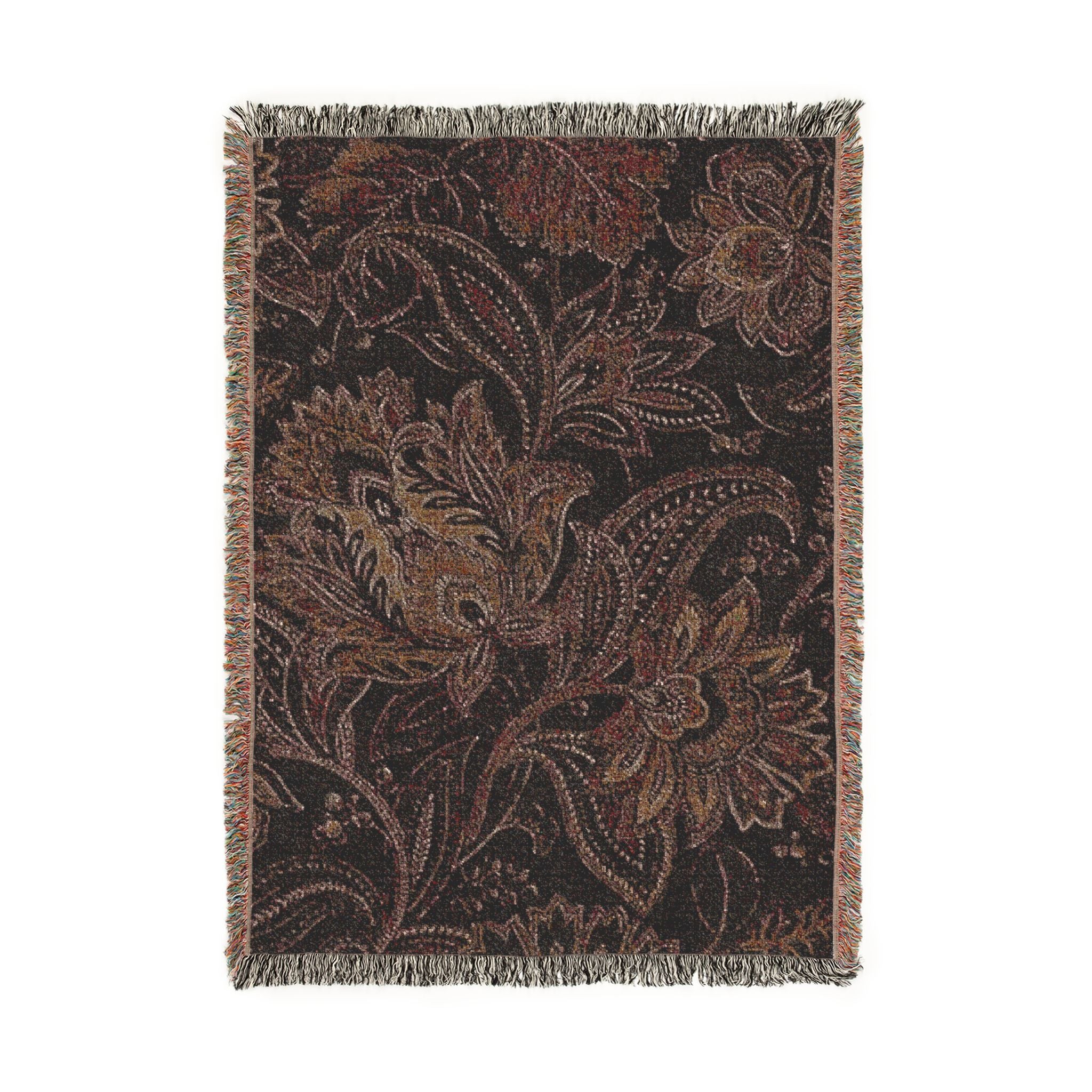 Vintage Paisley Woven Blanket